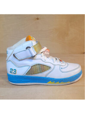 Nike Air Jordan Fusion AJF 5 Chill Yellow White Leather Women's Size 7 Shoes